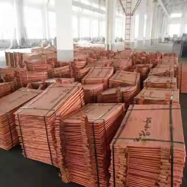 Manufacturer Supply Electrolytic Copper Cathode Copper Sheet Plate Purity 99.99%