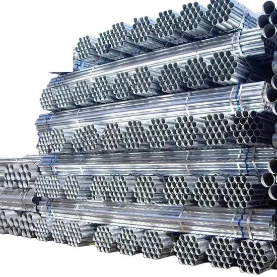 Tubo de aço redondo Gi médios a quente SGCC, Sgch, G550, Dx51d, Dx52D, Dx53D aço pré-galvanizado em aço inoxidável/alumínio/carbono/cobre/tubo de liga